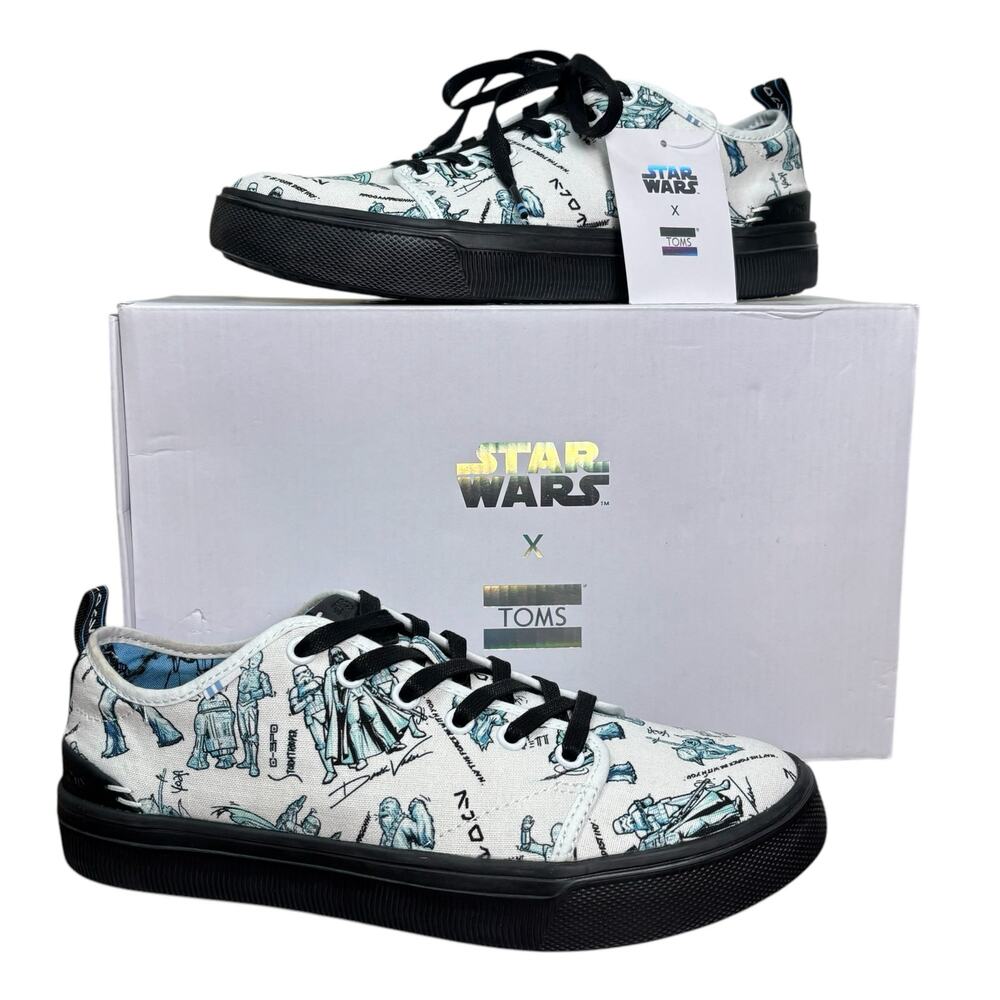 NWB Star Wars x TOMS Trvl Lite Low Men's Shoes Characters Sketch Print Size 7.5